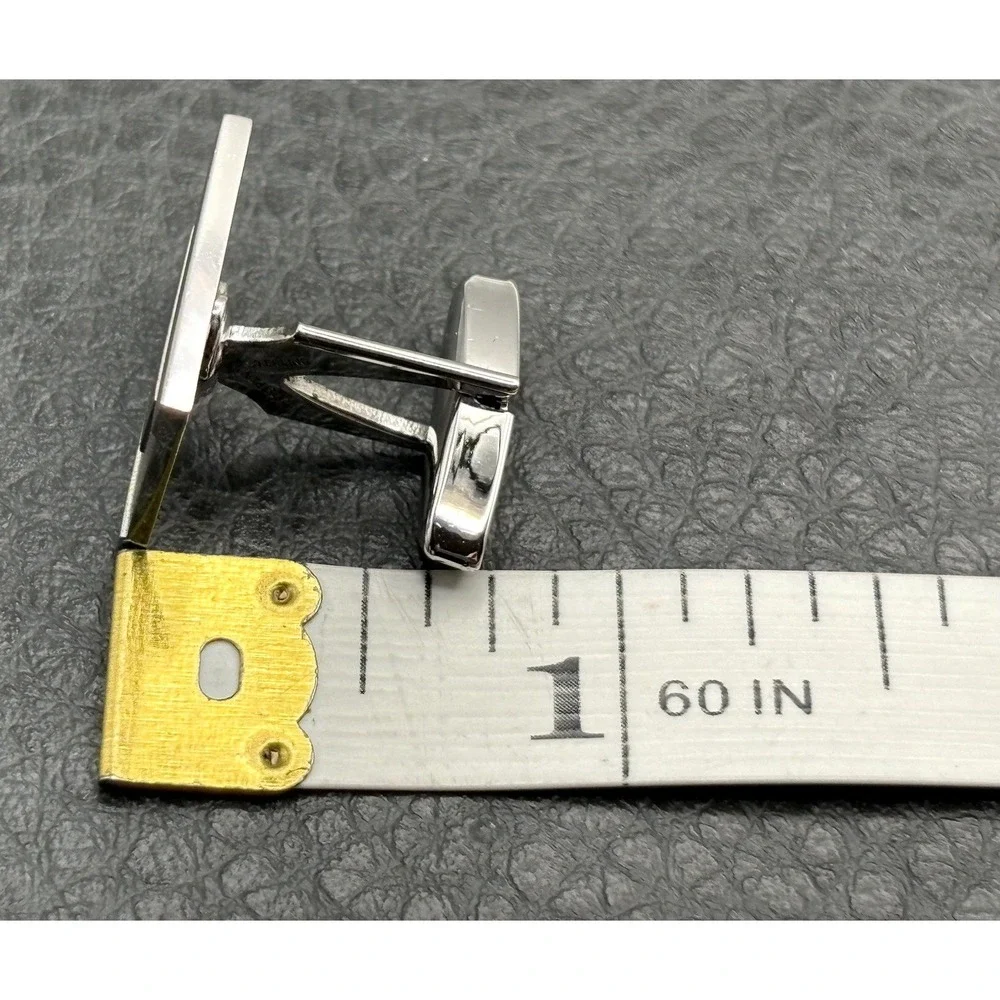 Vintage Swank Sterling Silver Rectangular Cufflinks Art Deco Style No Monogram